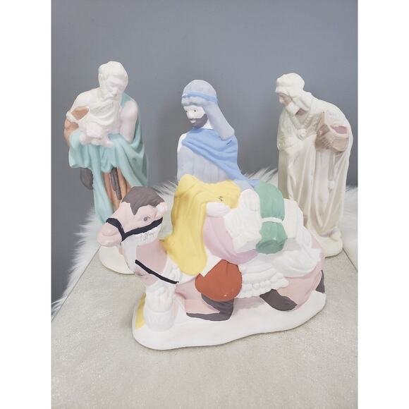 LARGE 3 Atlantic Mold Wise Man Standing Camel Wiseman Christmas Nativity Lot Set - Picture 1 of 10